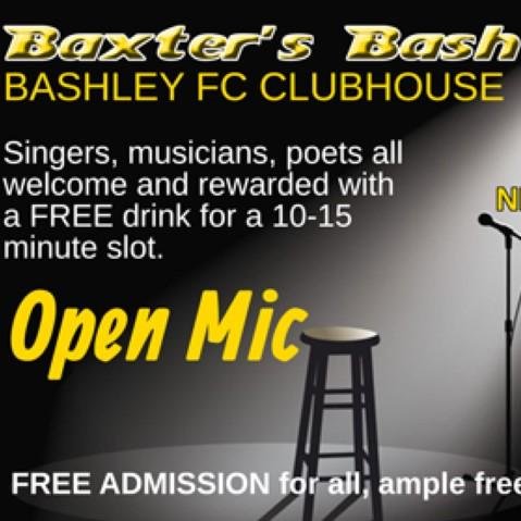 Next event: Taking a break! Open Mics 8pm - all welcome (U18s accompanied by parent). 1 mile North of New Milton.