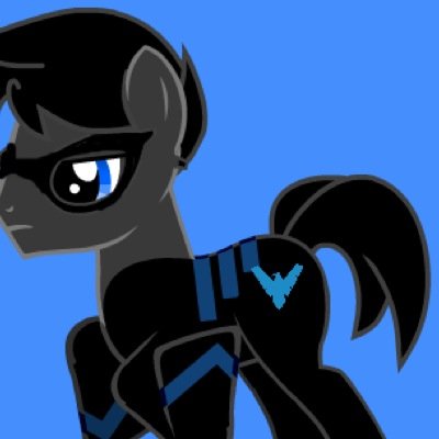 Ponyvilles' number one hero, Night Wing here! [[#literate #OC #single]]