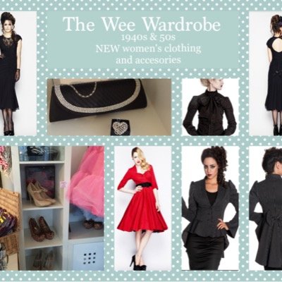The Wee Wardrobe Kirkcudbright is a little boutique specialising in new 1940s/50s inspired fashion.