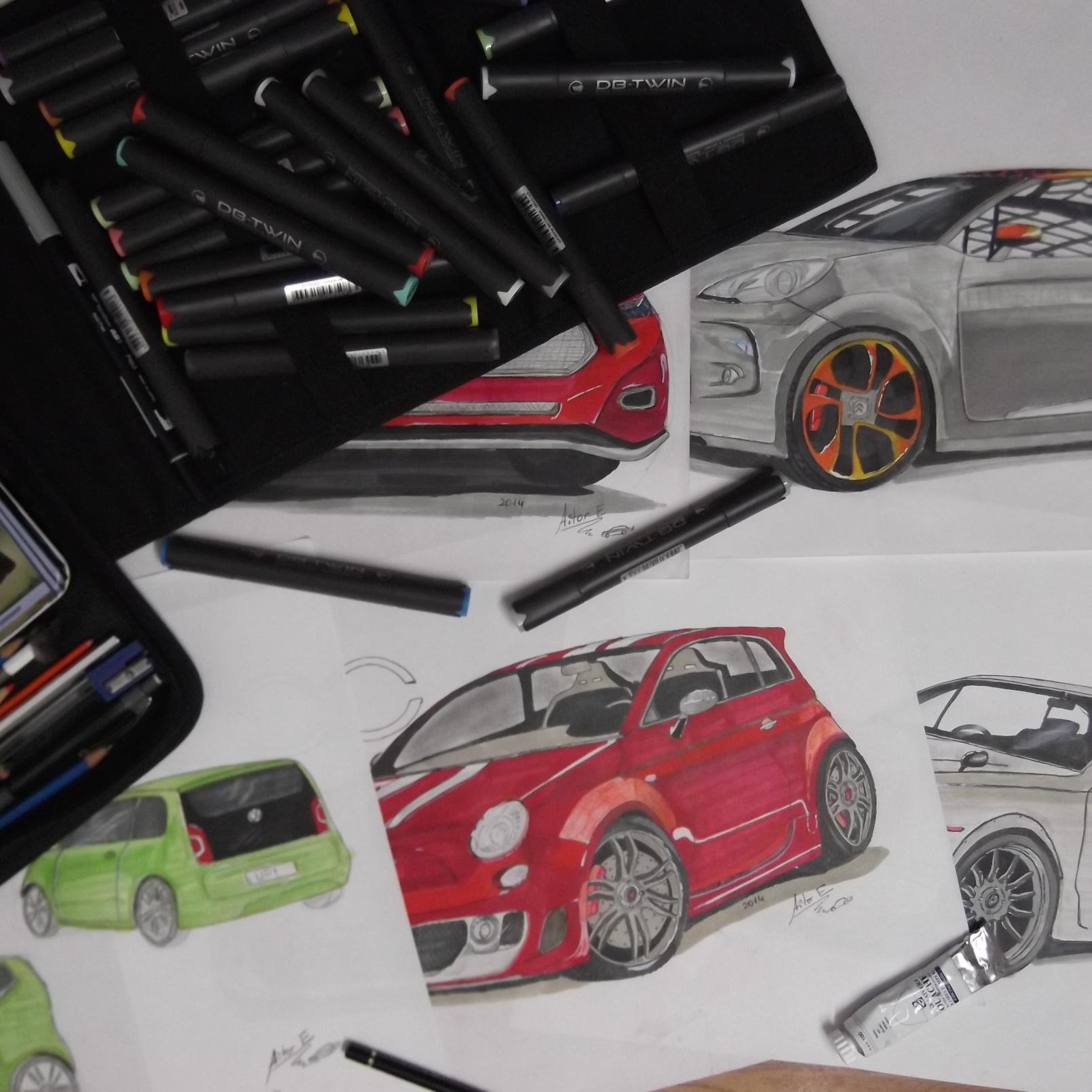 I do videos and I share that videos in  youtube, the sketches of the new cars , all the videos that I share are going to appear here.