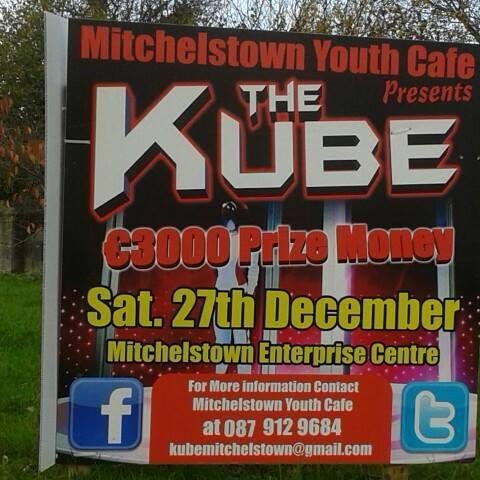 Like the TV show The Cube!! Fundraiser for Mitchelstown Youth Cafè. Tickets €20. Venue: Industrial Estate Mitchelstown Co.Cork. 27th of December 2014.18+ event.