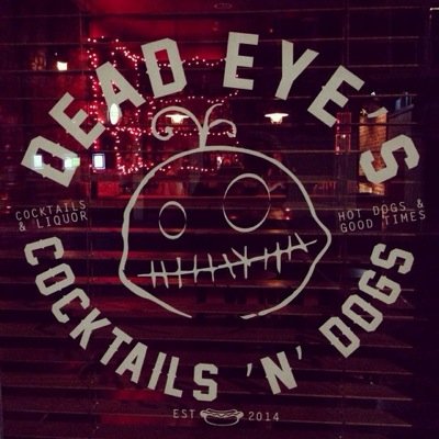 Premium Cocktails, Kick Ass Hot Dogs and Craft Beers. Email: info@deadeyes.co.uk Add: 108 Bridge Street. NO BOOKINGS JUST ROCK UP
