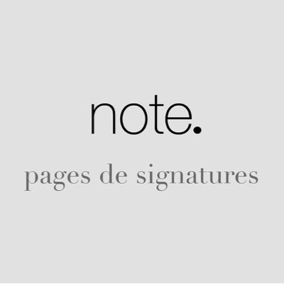 Your Signature Pages | Pages de Signatures - North East based business offering ethically crafted, authentic and minimalistic journals. 
E: notepds@hotmail.com
