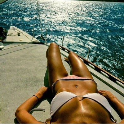 Somewhere on a beach tanning. Common white girl thoughts. Follow back train