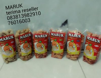 MARUK adalah jajanan baru yang akan menjadi salah satu snack khas kota Cilegon. Snack ini sangat renyah, gurih dan nikmat dengan ditambah dengan aroma jeruk.
