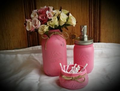 We create rustic distressed Mason jars and other items along the way :)