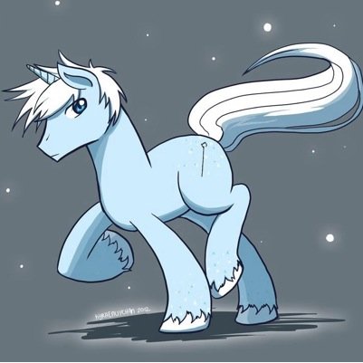 The frost-making, snow loving stallion of the north. He is honest and kind although he does have a michievous side.