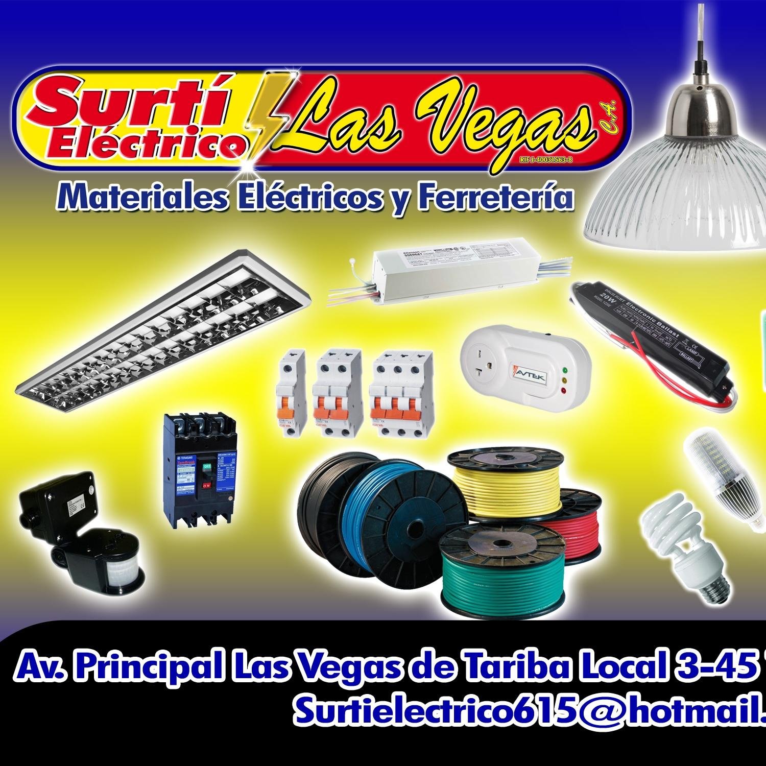 Surti Eléctrico Las Vegas todo en electricidad, lámparas luminarias, escaleras,bombillos de todos los tipos, 0276-4246114