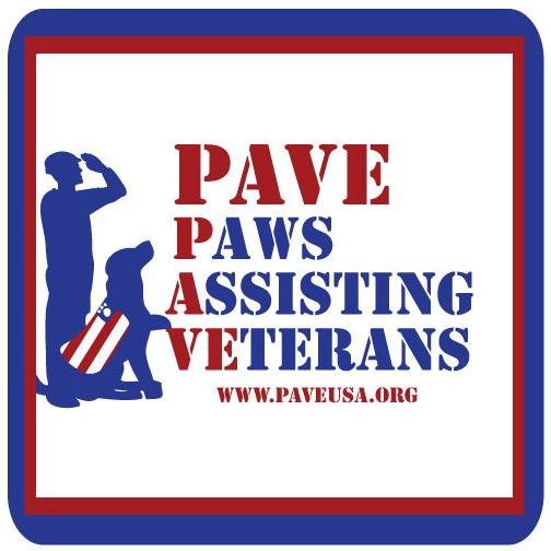 PAVE is a 501 (c) (3) nonprofit organization dedicated to training service dogs for veterans with mental and/or physical disabilities.