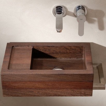 Van Wijk Dutch Design I wooden design sinks I made in our own factory in Amsterdam I available in all wood types, sizes and finishes I Dutch Design