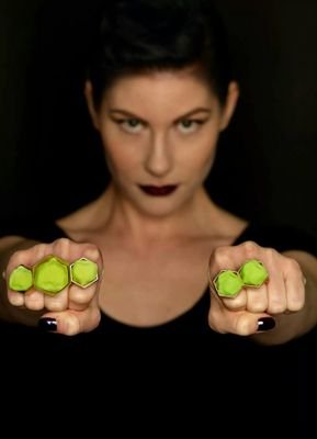 contemporary jewellery designer, sculpture park worker, hazardous cyclist.