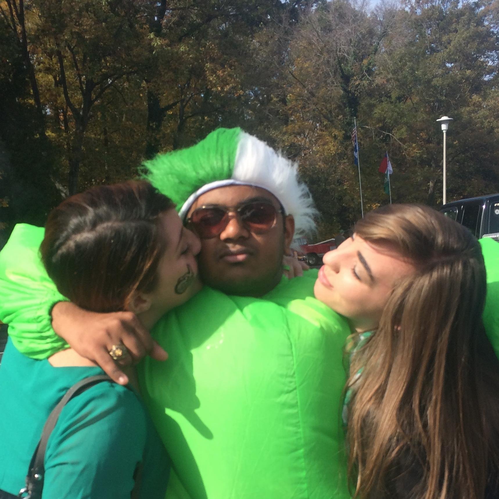 UNCC '17 Firefighter/EMT. The green blobman! #uncc #ninernation #stateofcharlotte