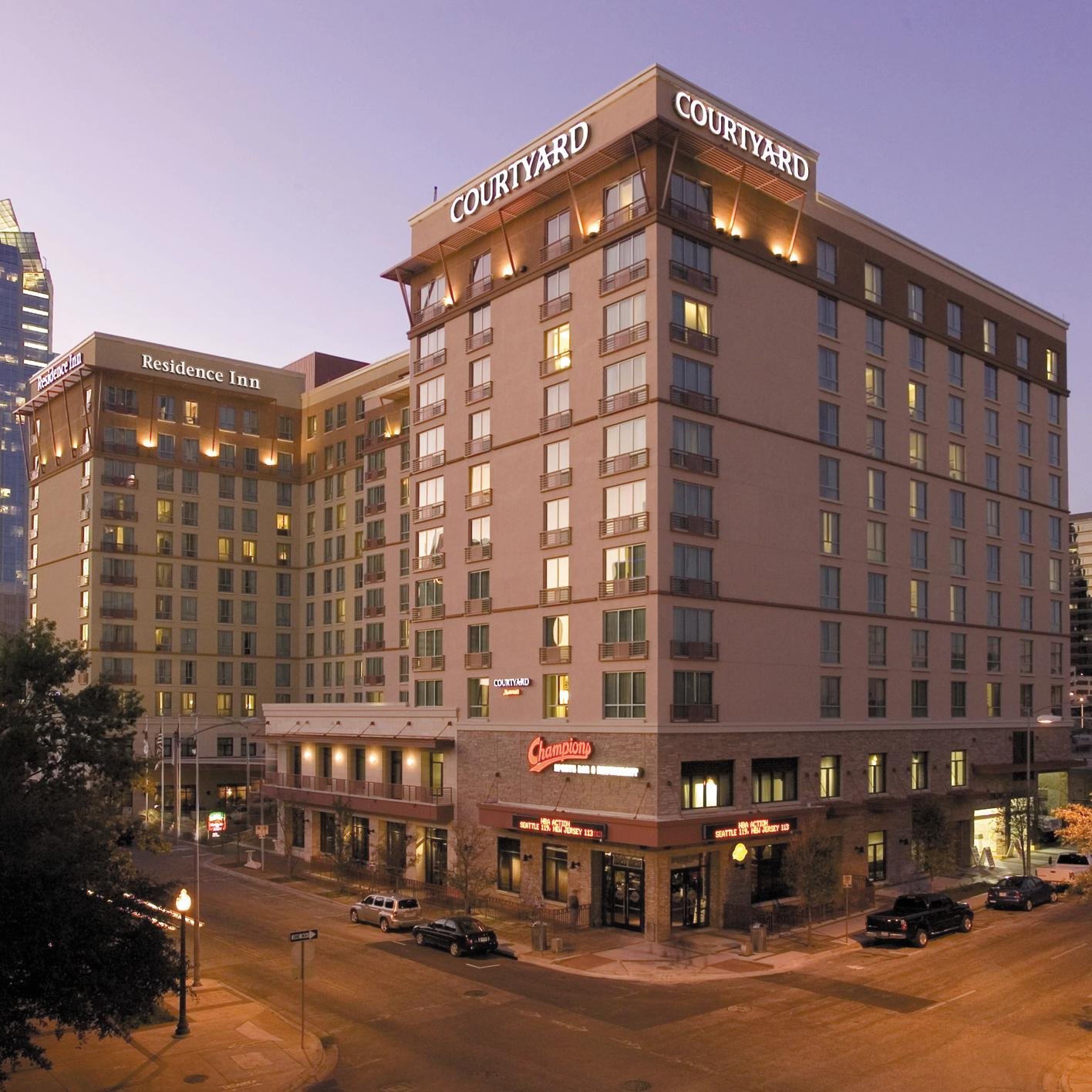 Two celebrated Marriott brands, Courtyard & Residence Inn, in one great location! Walking distance to the famed 6th Street & Austin Convention Center.