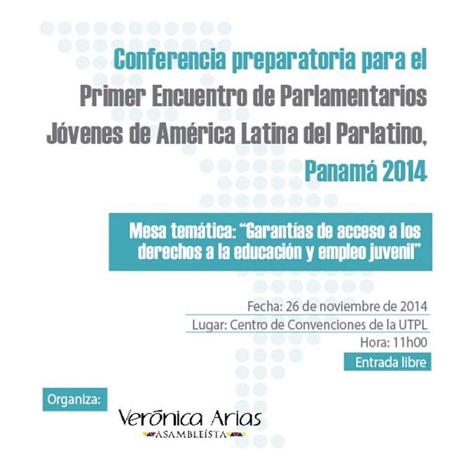 Cuenta oficial de la Conferencia para el Primer Encuentro de Parlamentarios Jovenes de América Latina del Parlatino, Panamá 2014