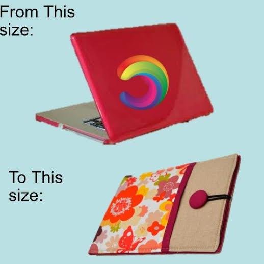 The new foldable laptop that can fold down to the size of a pocket! No charger cords or big bags! More information on our website!