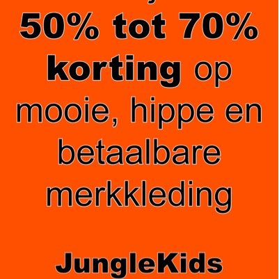Merkkinderkleding altijd 50% tot 70% korting. https:/www.facebook.com/junglekidshuissen Met een winkel in Huissen.