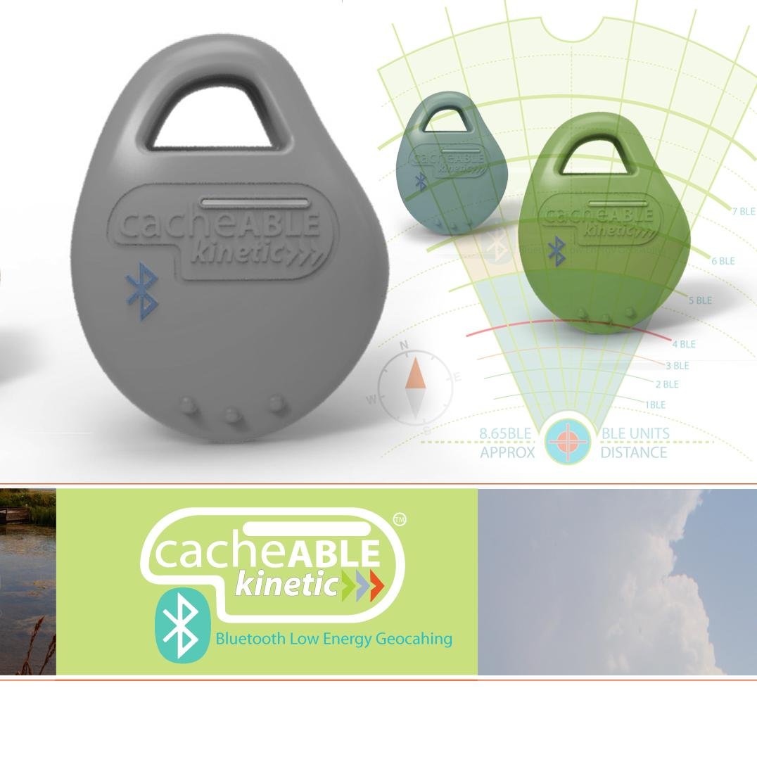 cacheABLE Kinetic the new way to Geocache! Free app linked with all cacheABLE Kinetics providing fun for all the family.