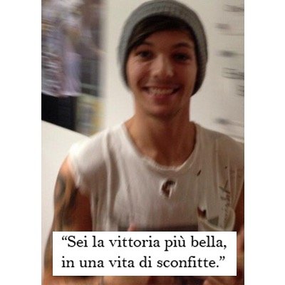 « I never understood what love was really like, but i felt it for the first time looking in your eyes, @Louis_Tomlinson. »