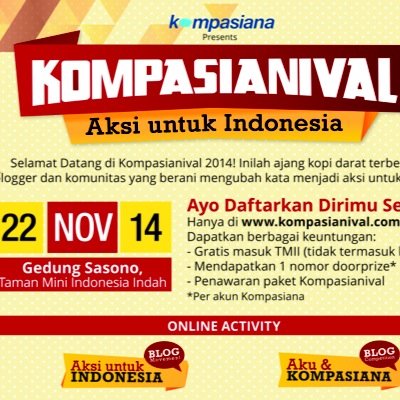 KOMPASIANIVAL's profile picture. Akun resmi Kompasianival