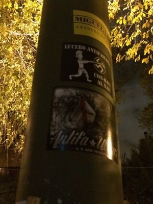 Madrid es antifascista, combatimos lo que nos disgusta y luchamos por lo nuestro. 1312. Colectivo esparcido por Madrid.