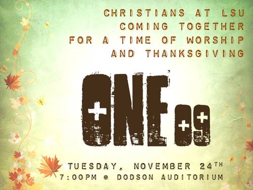 Christians coming together for a time of worship and thanksgiving