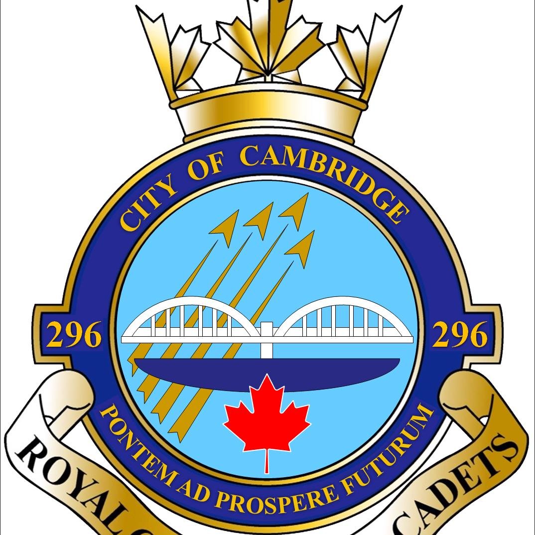 296 City of Cambridge Squadron, Royal Canadian Air Cadets.  We accept youth aged 12-18. Proud members of the Cambridge community since 1943.