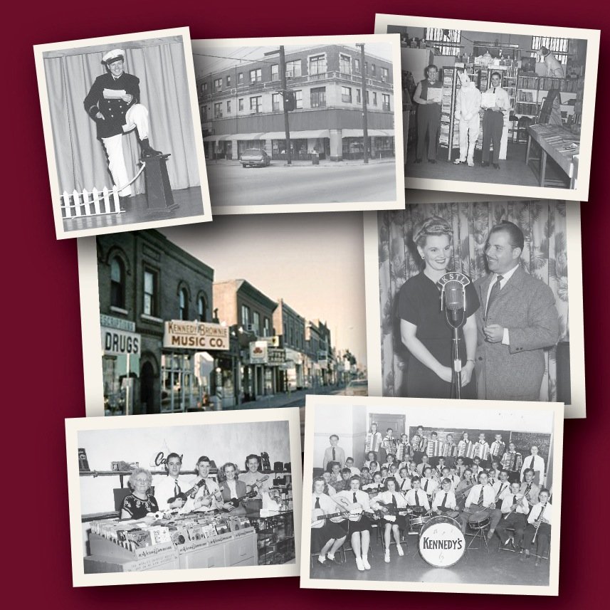 Wanda Kennedy Kuntz, local author, raised in Maplewood.  Daughter of Ray and Mae Kennedy, owners of Kennedy Music.  Musician, music director, instructor.