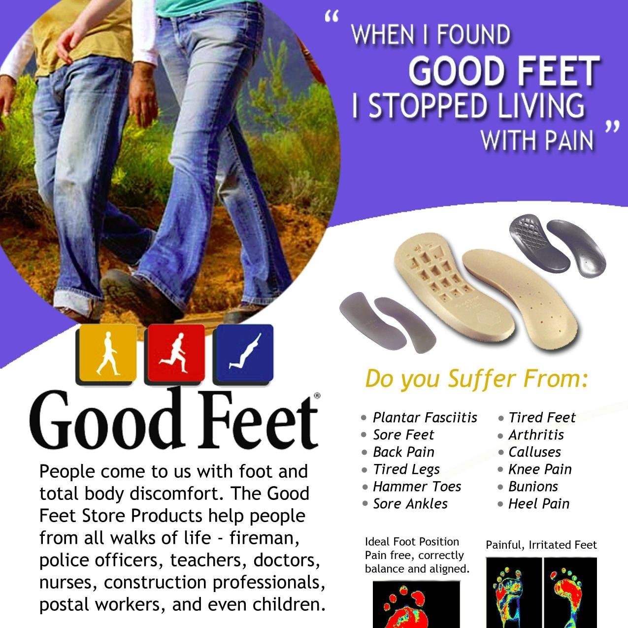 For TOTAL Body Pain Relief! Get America's #1 Arch Support @ your Good Feet Store of Orlando just off I4 and Conroy Rd next to Super Target!