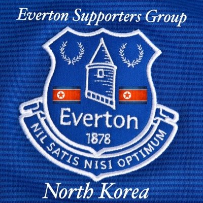 Offcial Everton supporters group North Korea. Kim Jong Un sits in the Kop. #KoreaIsBlue #EFCDPRK