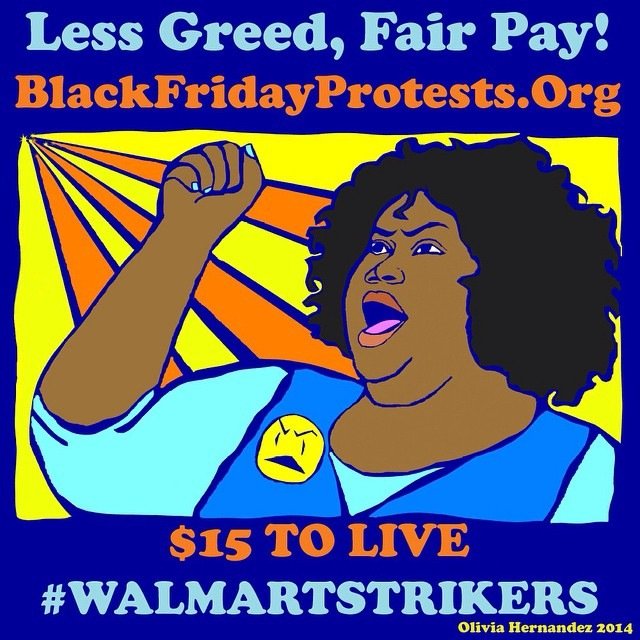 Grassroots organizing to support the national OUR Walmart Campaign and the local fight to raise the minimum wage.