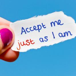 Accepting you is about accepting yourself for who you are. Everyone is differrent, and everyone has different looks at life.