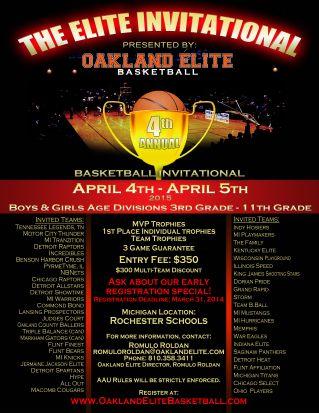TheEventMI's profile picture. The Elite Invitational 2015'
Expecting over 180 teams!
April 3rd - 5th
Grade Divisions 2nd - 12th 
Oakland, MI
Boys & Girls Divisions