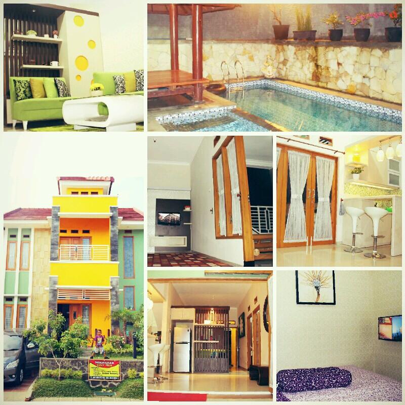 sewa villa | fasilitas:kolam renang,4 kmr tidur,3kmr mandi dg water-heater,gazebo,tv kabel,pantry,tempat strategis dg destinasi wisata di kota batu