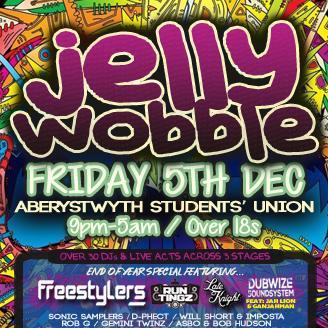 JELLYWOBBLEUK's profile picture. An indoor festival party at Aber SU featuring Over 30 DJs & Live acts across 3 rooms and a 5am finish!