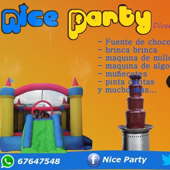 niceparty_pty's profile picture. Empresa dedicada al alquirer de mobiliarios para eventos. brinca-brinca, fuentes, maquinas de pop-corn entre otras
