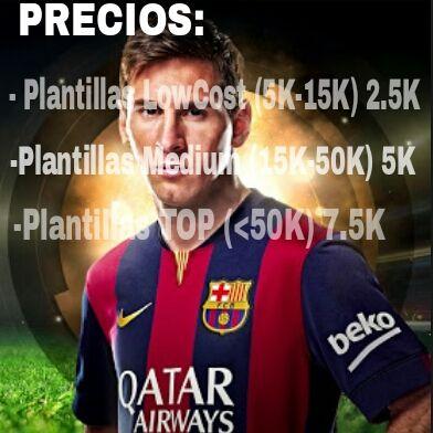 Tu me dices como quieres la plantilla, yo solo la doy forma. Se cobra por adelantado.