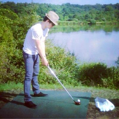 I play golf and sing for a band.