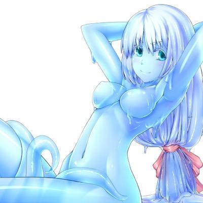 a sweet slime girl who has a see through body that gives off a natural aphrodisac that is almost impossible to resist