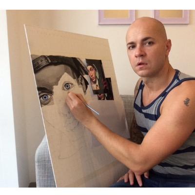 Portrait Artist  professional hand drawn B&W portraits commissions from photographs.