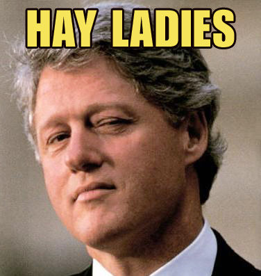 Hung like a horse and high as a giraffe's ass. Also, Ambassador to Saudi Labia. Also, not really Bill Clinton. *parody