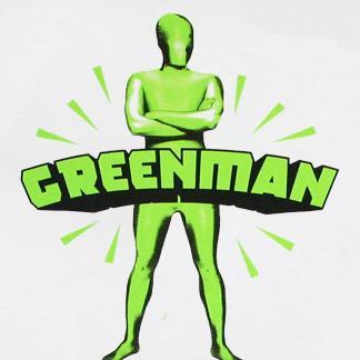 Green Man is a persona assumed by Charlie wearing a green spandex suit in several episodes. The persona has spawned imitators, most notably at sporting events.