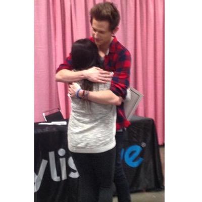 jc ran up to me from behind and hugged me that is all