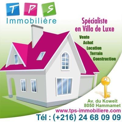Vente et location villas ou appartements, Hammamet, immobilier de luxe, pieds dans l’eau, vue sur mer, achat terrain urbain ou agricole......