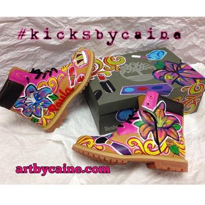 Custom Hand painted shoes and apparel Prices start at Adults$100+up Kids$65 wearable art! world wide shipping! kicksbycaine@gmail.com @RFTATTOOS @TATTOOCAINE