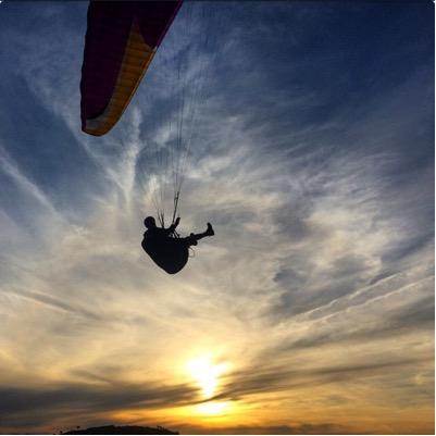 Paragliding, Skiing fun.