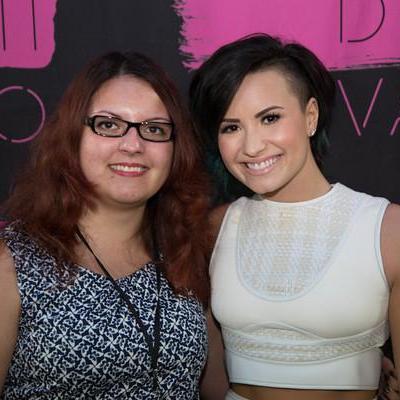 M&G with @ddlovato and she saw me and my friend on the balcon -November 21st, Paris. I see you
