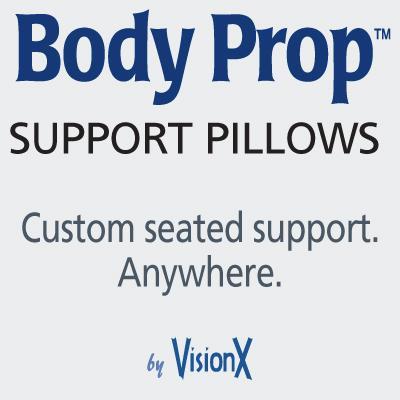 Body Prop hangs over the back of your seat for easy comfort while sitting upright. Multi-adjustable. No-commitment portability. Get yours today and love it!