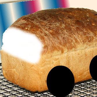 loaf of bread. on wheels