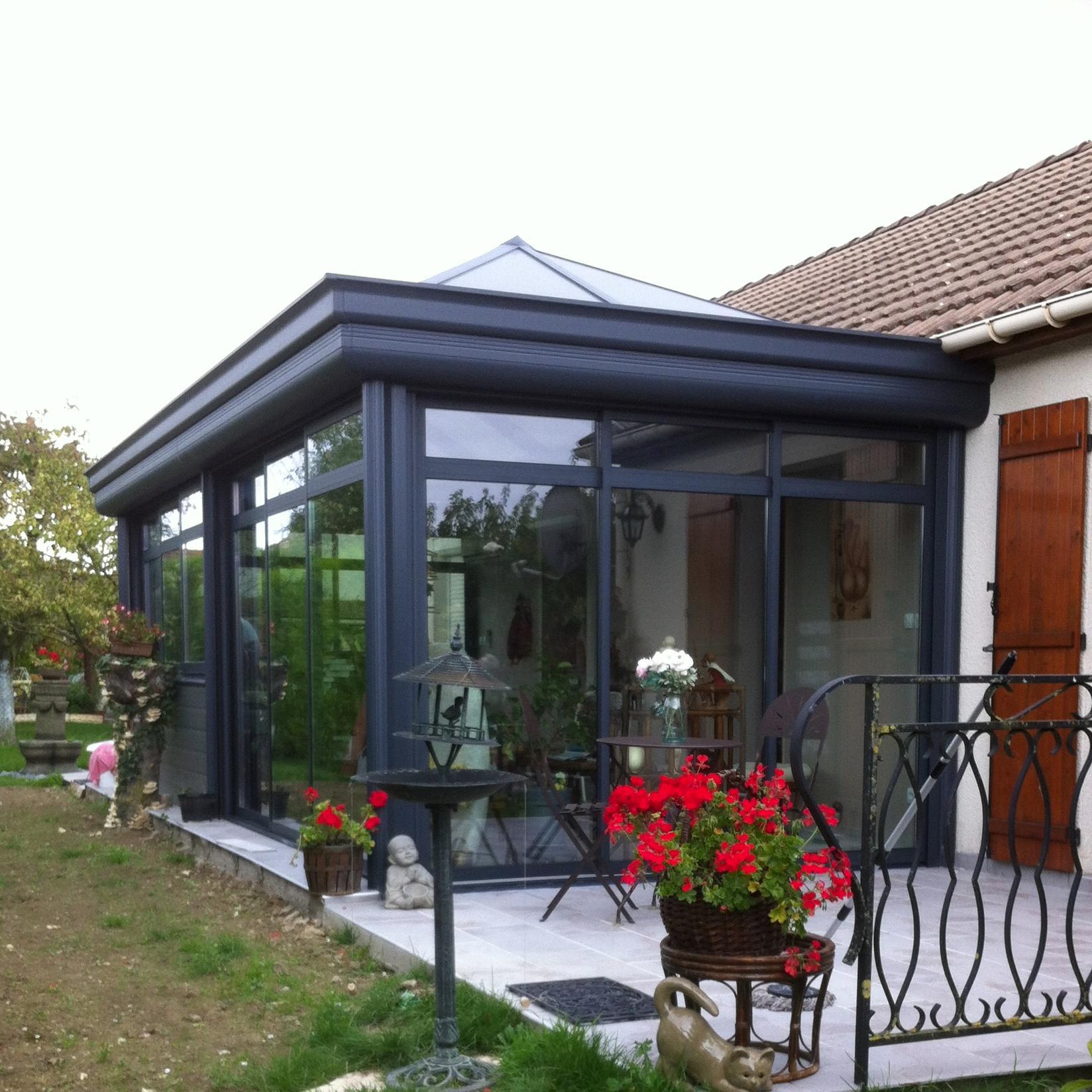 Fabricant alu veranda toiture plate