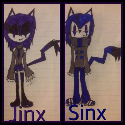 hello~ my name is jinx the nega vampire cat~#single  sinx:im sinx my sister is jinx~#single #evil #criminal